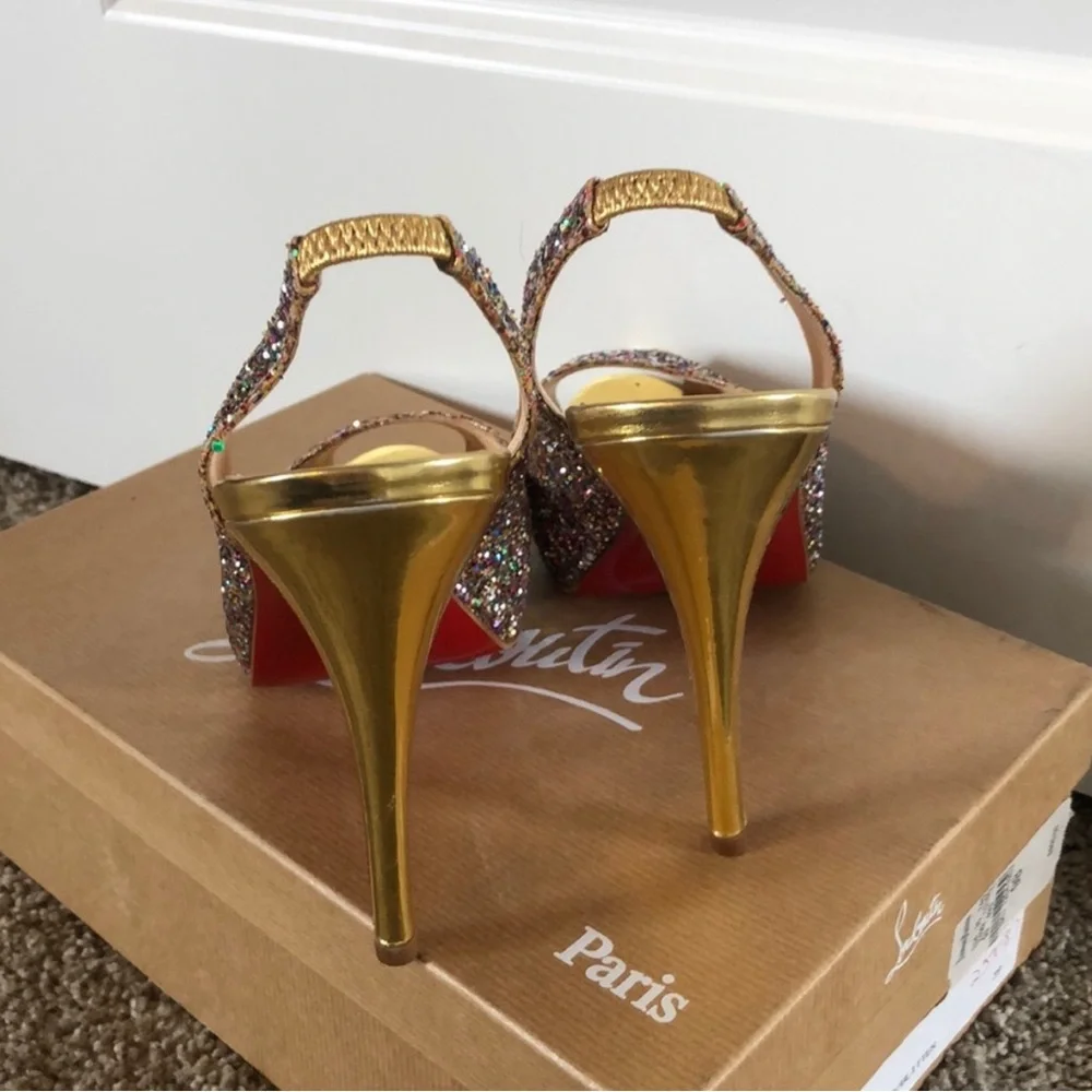 Louboutin Glitter Slingback - Picture 3 of 4